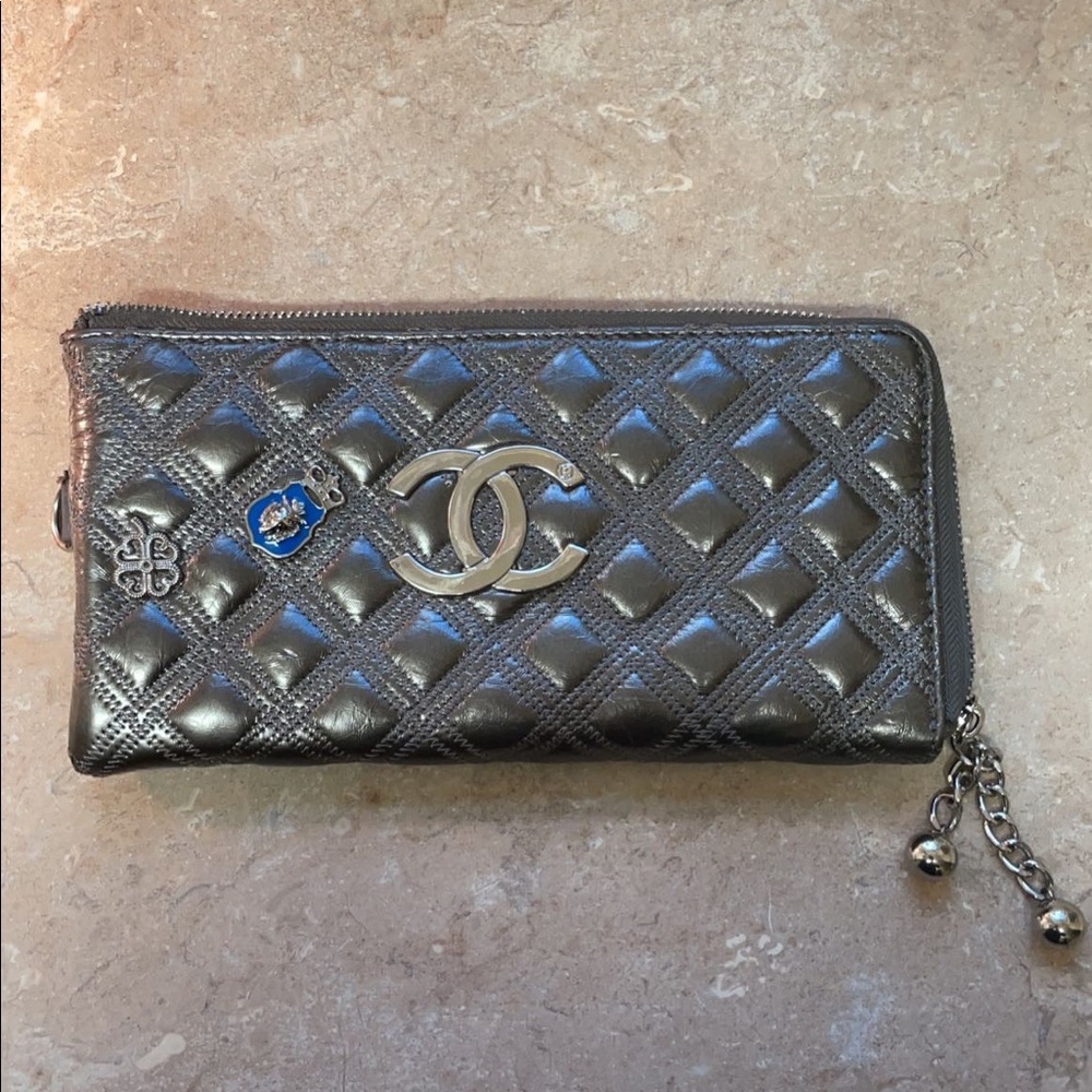 Chanel silver handbag